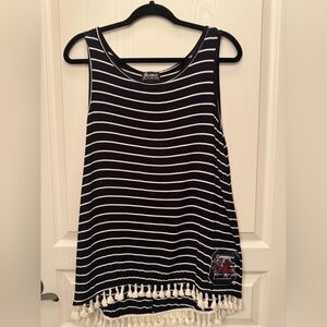 Gameday Couture South Carolina Gamecocks striped tassle tunic